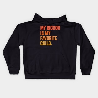 bichon frise mom Kids Hoodie